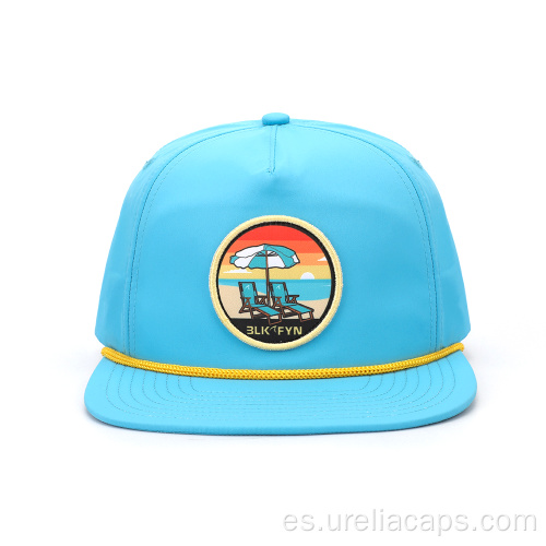 Gorro snapback de algodón con parche